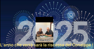 GLI AUGURI DI BUON ANNO 2025 VI GIUNGANO DAL COSP e CONAIPPE!